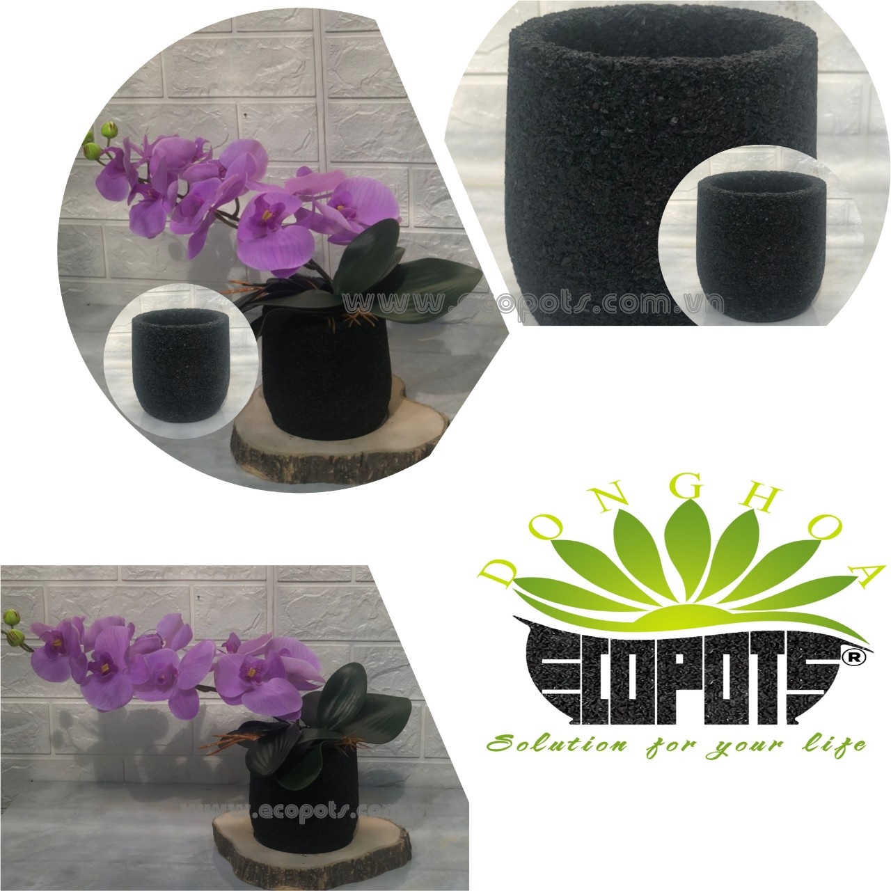 Truncated cone flower pot