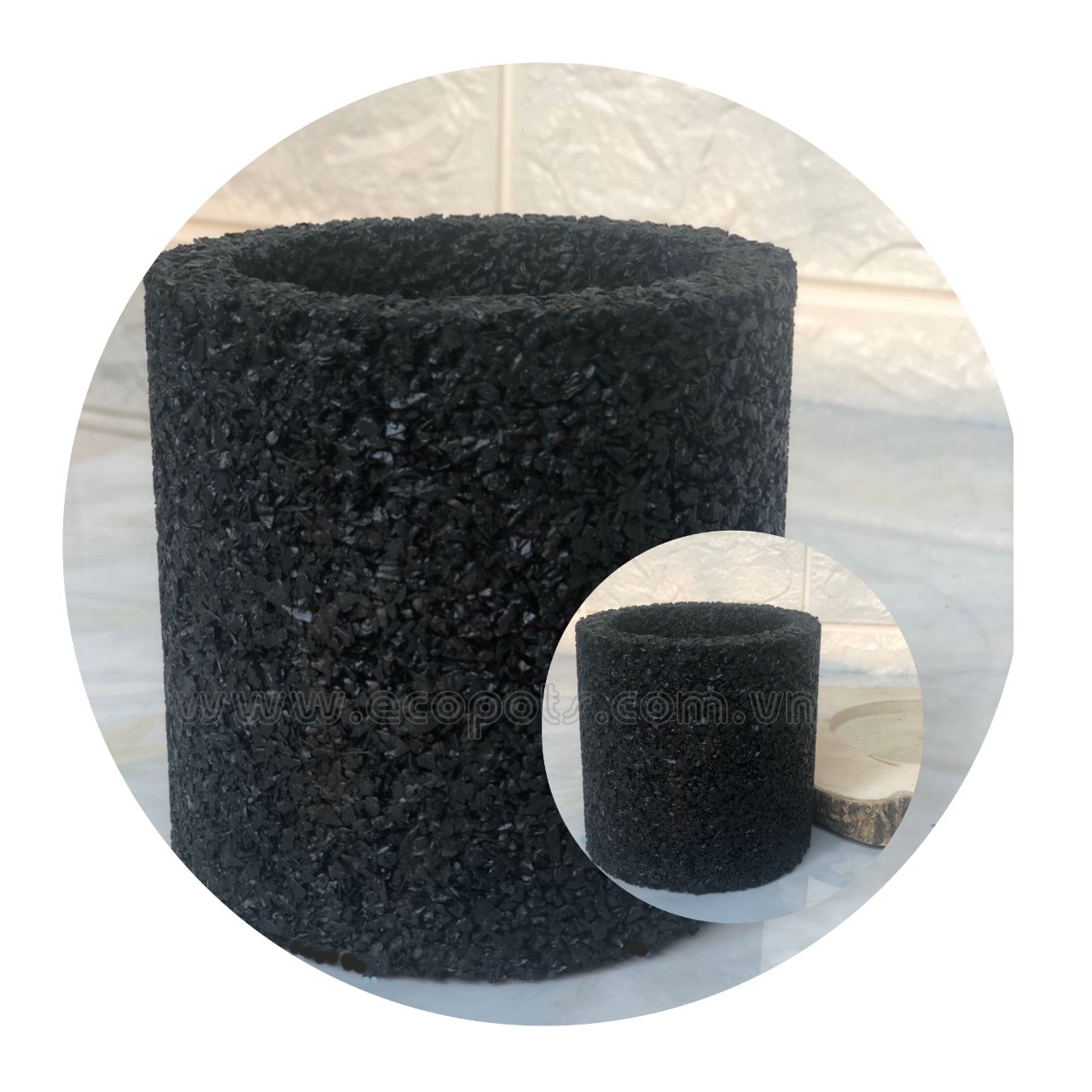 Cylinder flower pot